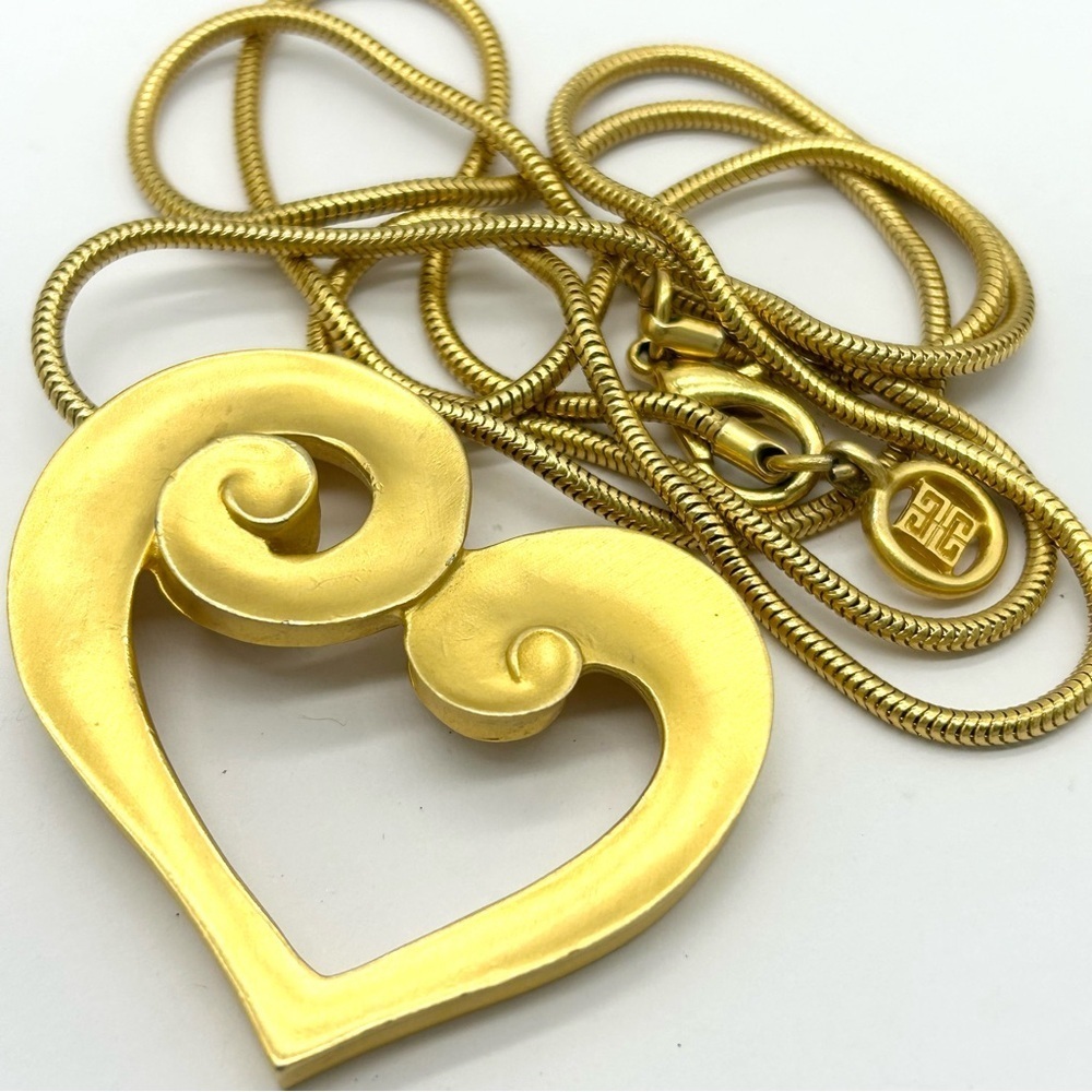 Givenchy Vintage Heart Pendant Necklace